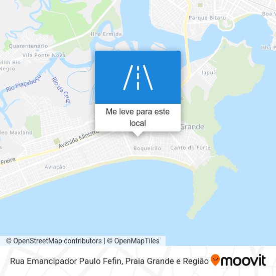 Rua Emancipador Paulo Fefin mapa