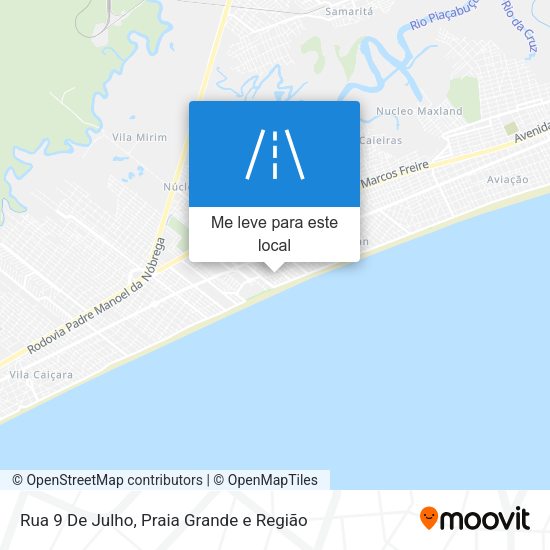 Rua 9 De Julho mapa