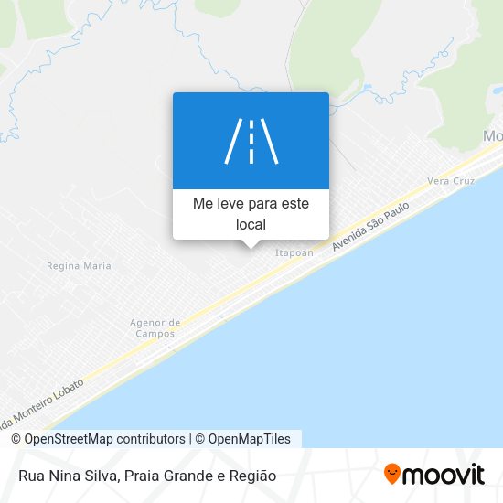 Rua Nina Silva mapa
