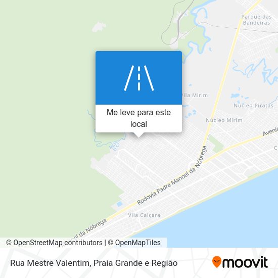 Rua Mestre Valentim mapa