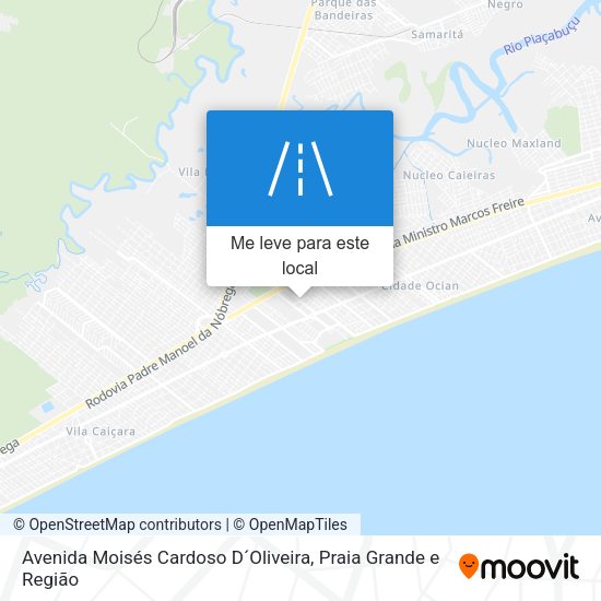 Avenida Moisés Cardoso D´Oliveira mapa