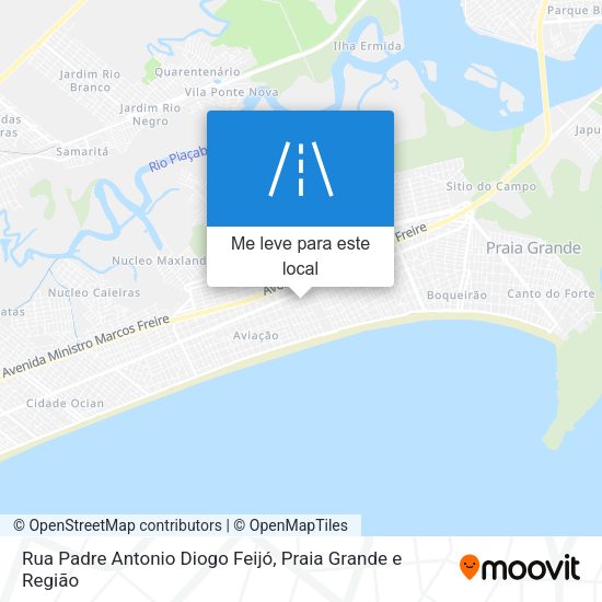 Rua Padre Antonio Diogo Feijó mapa