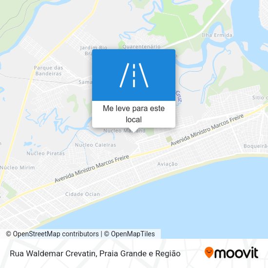 Rua Waldemar Crevatin mapa