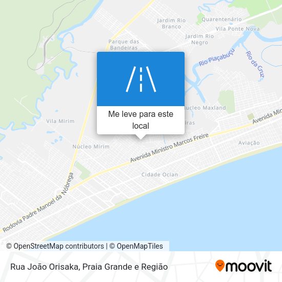 Rua João Orisaka mapa