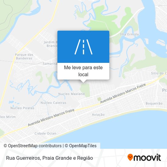 Rua Guerreiros mapa
