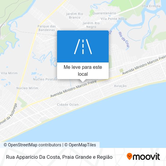 Rua Apparício Da Costa mapa