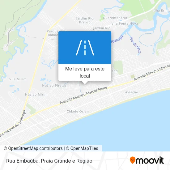 Rua Embaúba mapa