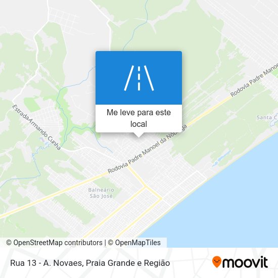 Rua 13 - A. Novaes mapa