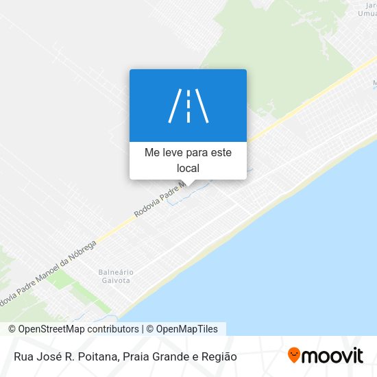 Rua José R. Poitana mapa