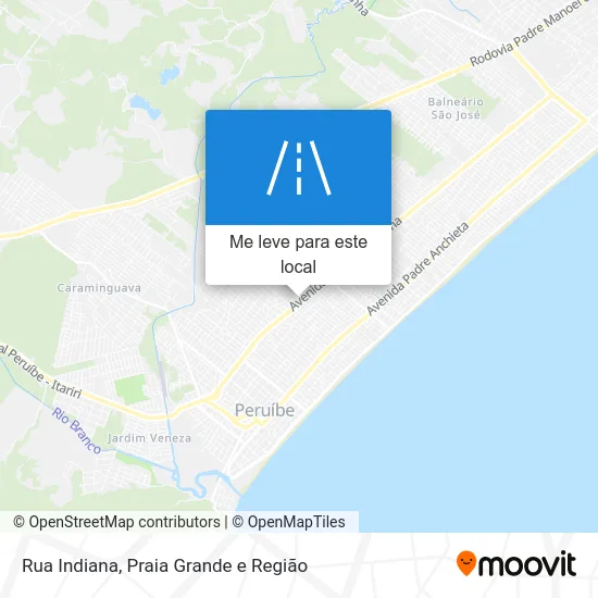 Rua Indiana mapa