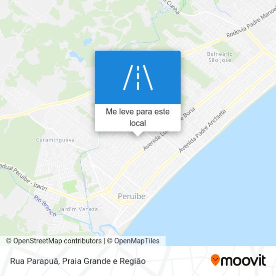 Rua Parapuã mapa