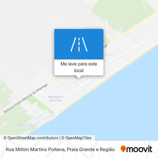 Rua Milton Martins Poitena mapa