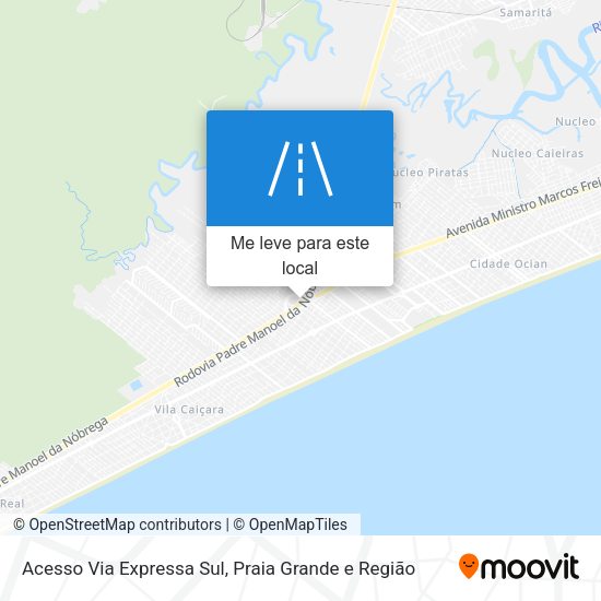 Acesso Via Expressa Sul mapa