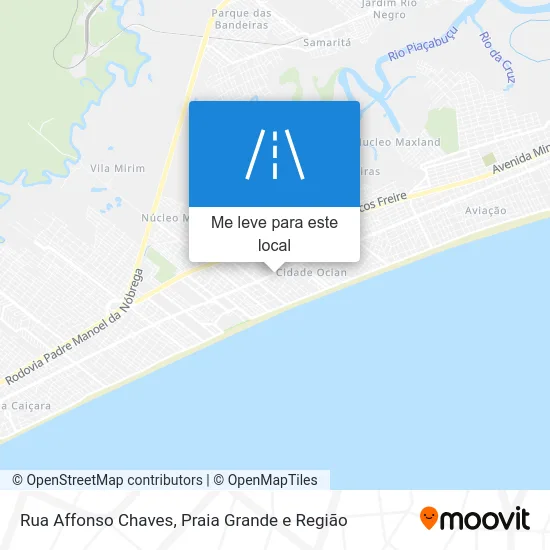 Rua Affonso Chaves mapa