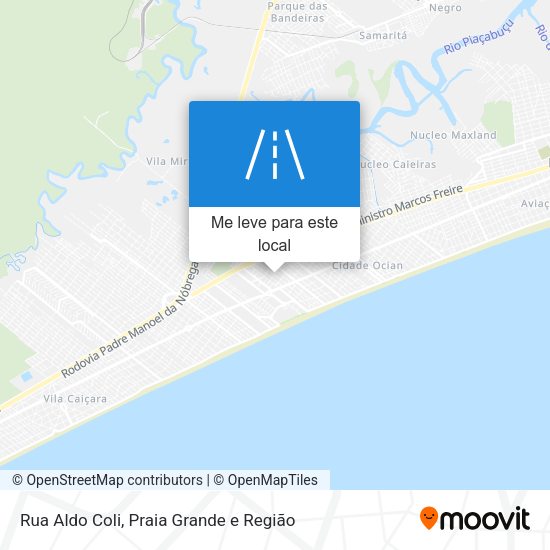Rua Aldo Coli mapa