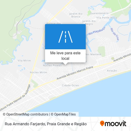 Rua Armando Farjardo mapa