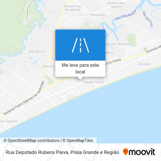 Rua Deputado Rubens Paiva mapa