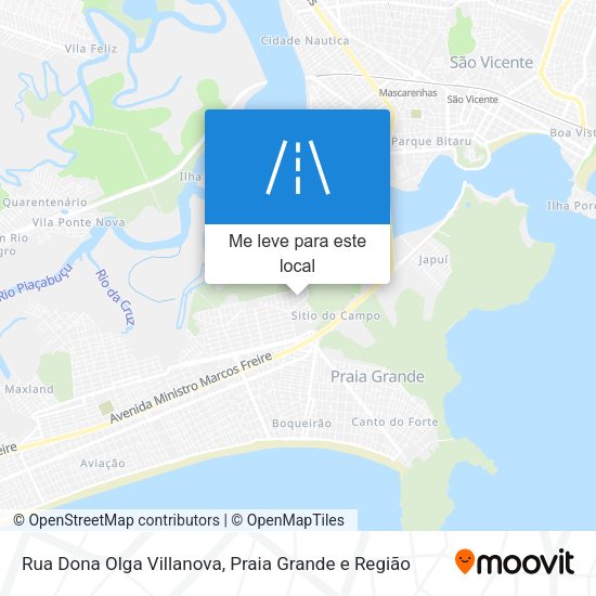 Rua Dona Olga Villanova mapa