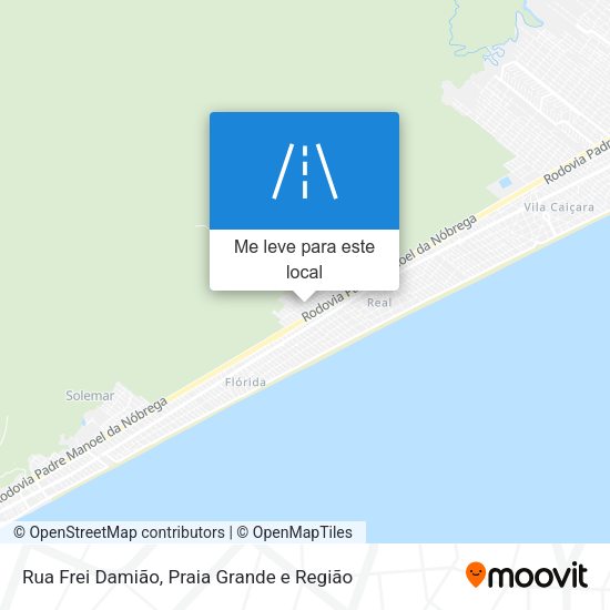 Rua Frei Damião mapa
