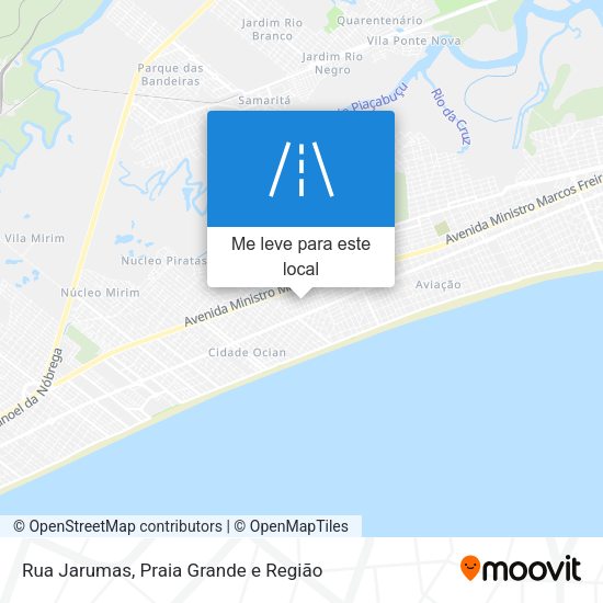 Rua Jarumas mapa