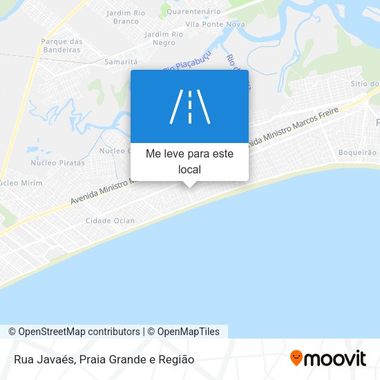 Rua Javaés mapa