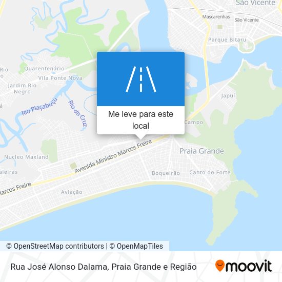 Rua José Alonso Dalama mapa