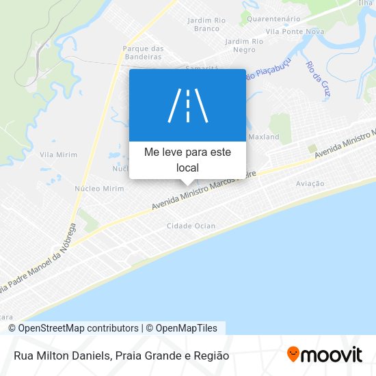 Rua Milton Daniels mapa
