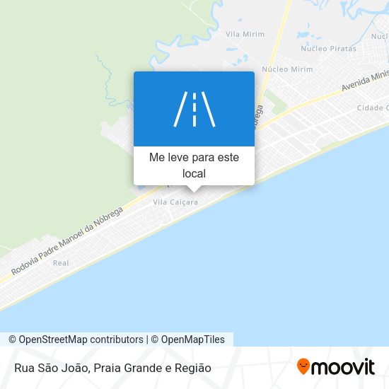 Rua São João mapa