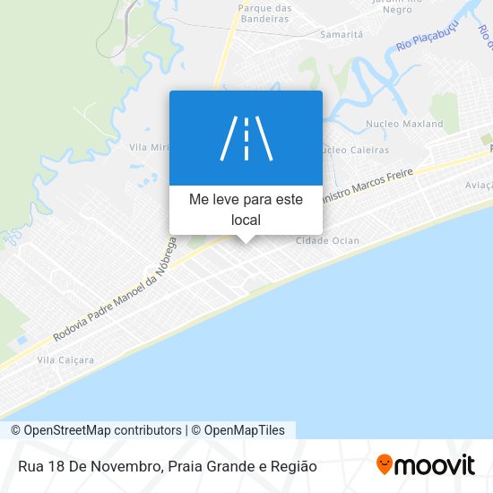 Rua 18 De Novembro mapa