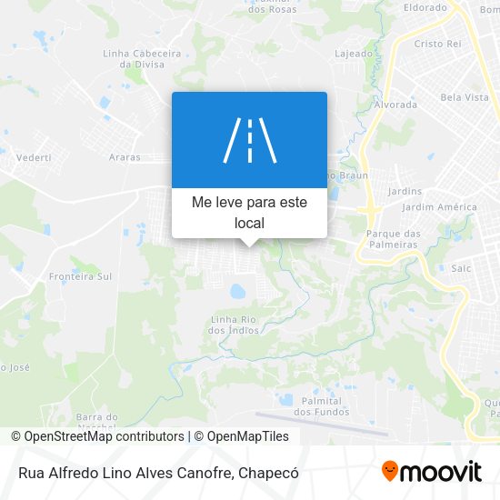 Rua Alfredo Lino Alves Canofre mapa