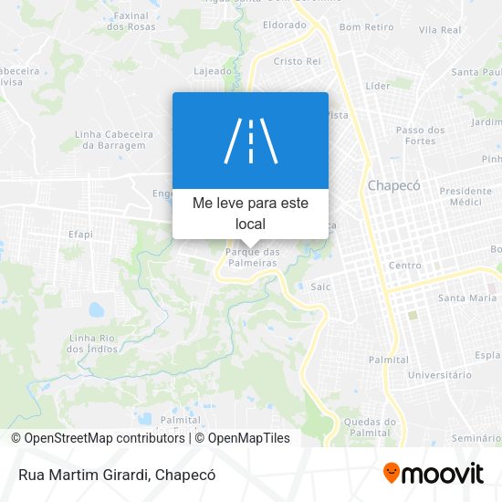 Rua Martim Girardi mapa