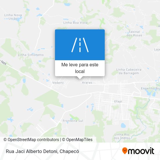Rua Jaci Alberto Detoni mapa