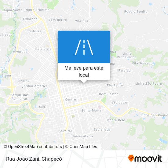 Rua João Zani mapa