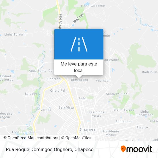 Rua Roque Domingos Onghero mapa