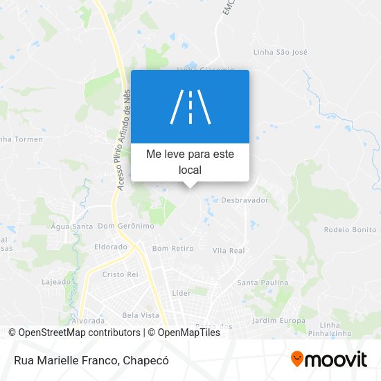 Rua Marielle Franco mapa