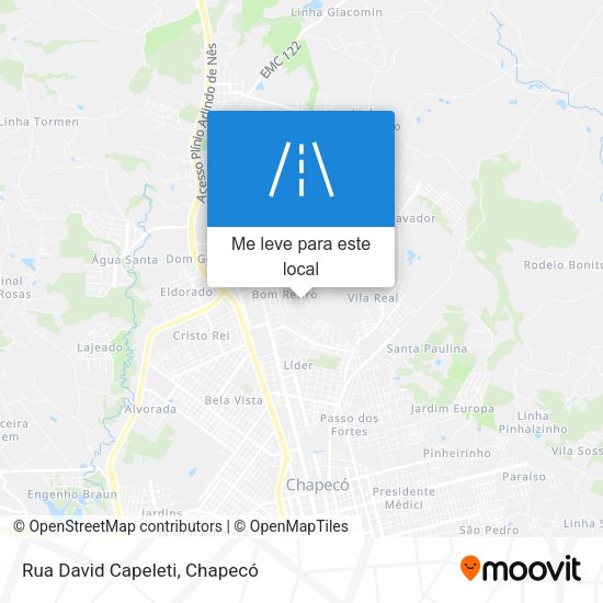 Rua David Capeleti mapa