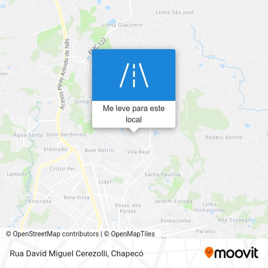 Rua David Miguel Cerezolli mapa
