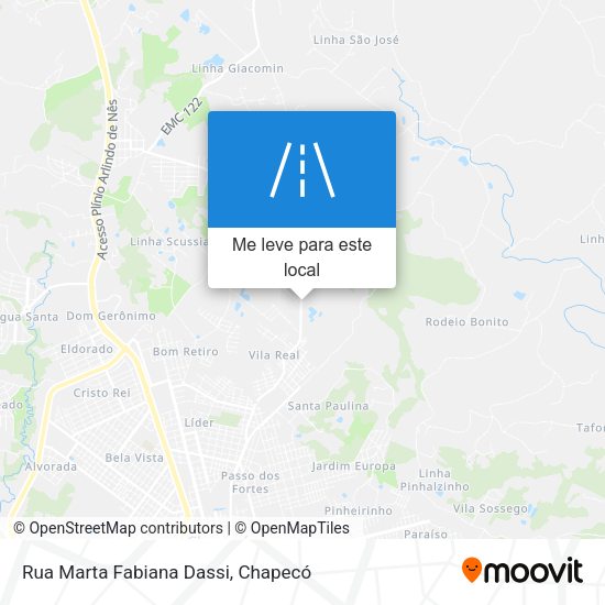 Rua Marta Fabiana Dassi mapa