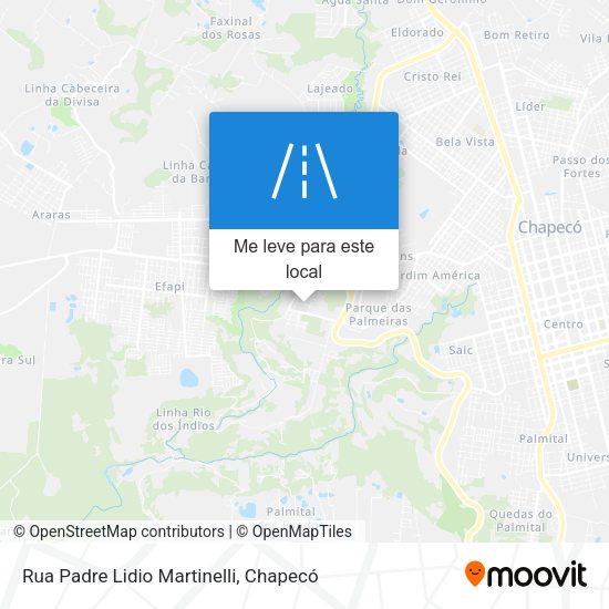 Rua Padre Lidio Martinelli mapa