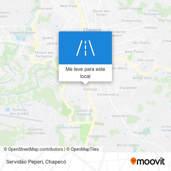 Servidão Peperi mapa