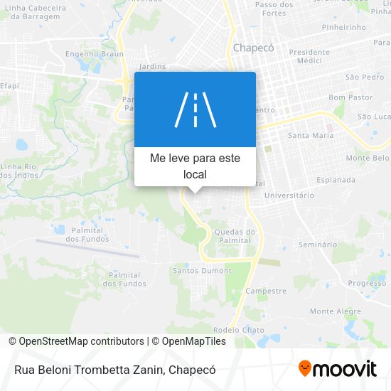 Rua Beloni Trombetta Zanin mapa