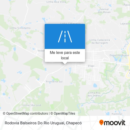 Rodovia Balseiros Do Rio Uruguai mapa
