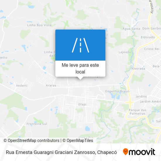 Rua Ernesta Guaragni Graciani Zanrosso mapa