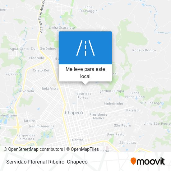 Servidão Florenal Ribeiro mapa