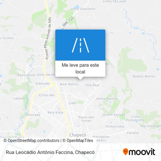 Rua Leocádio Antônio Faccina mapa