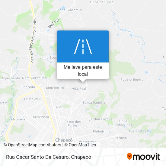 Rua Oscar Santo De Cesaro mapa