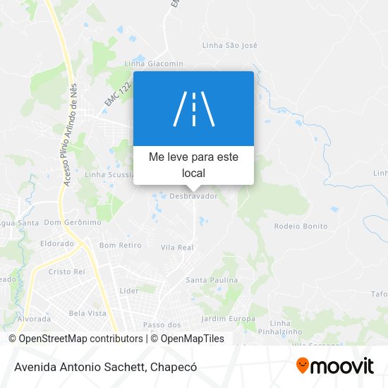 Avenida Antonio Sachett mapa
