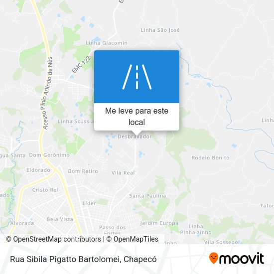 Rua Sibila Pigatto Bartolomei mapa