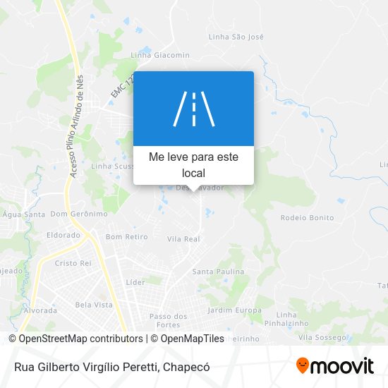 Rua Gilberto Virgílio Peretti mapa