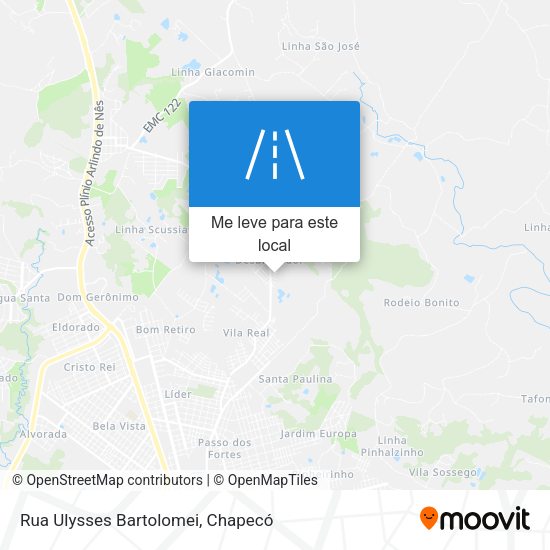 Rua Ulysses Bartolomei mapa